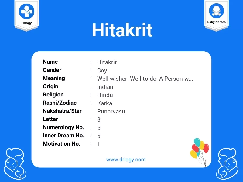 Hitakrit Name Meaning