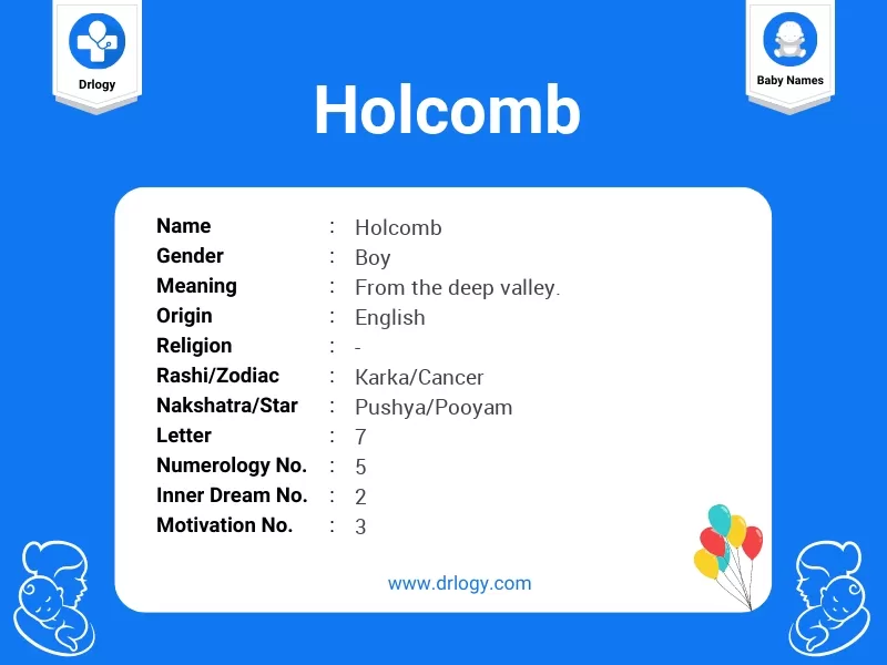 Holcomb Name Meaning