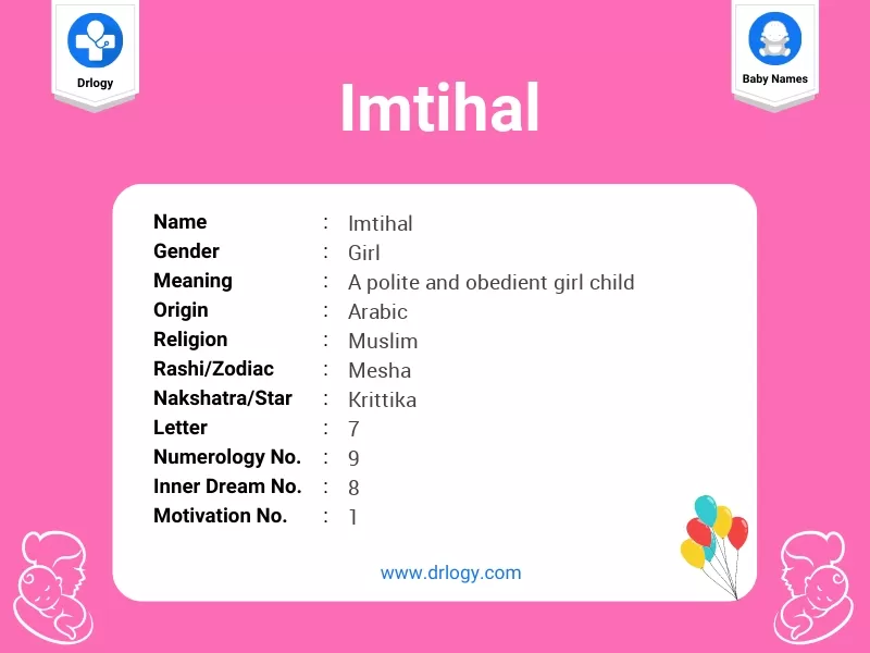 Imtihal Name Meaning