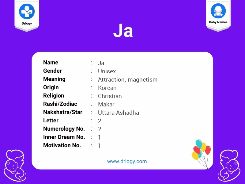 Ja Name Meaning