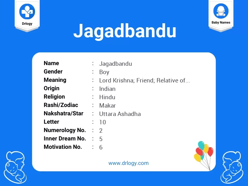 Jagadbandu Name Meaning