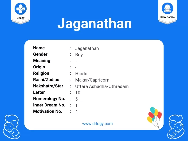 Jaganathan Name Meaning