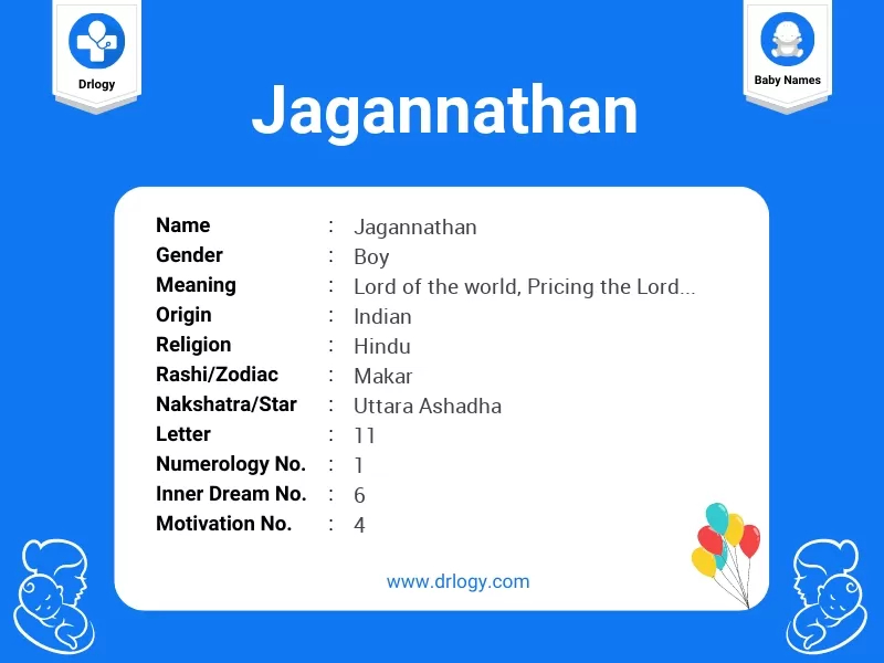 Jagannathan Name Meaning