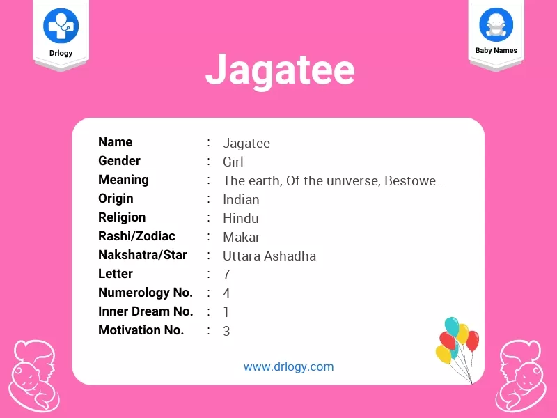 Jagatee Name Meaning