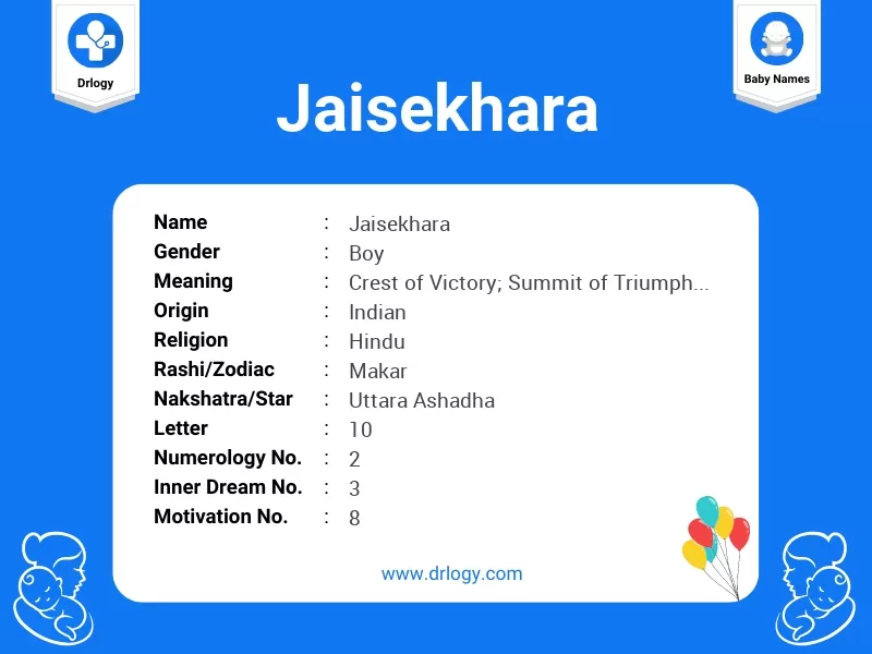 Jaisekhara Name Meaning