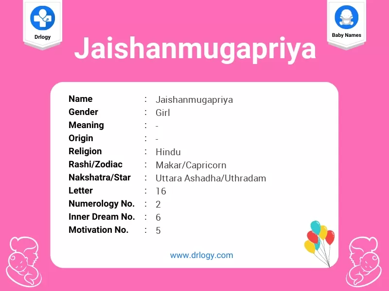 Jaishanmugapriya Name Meaning