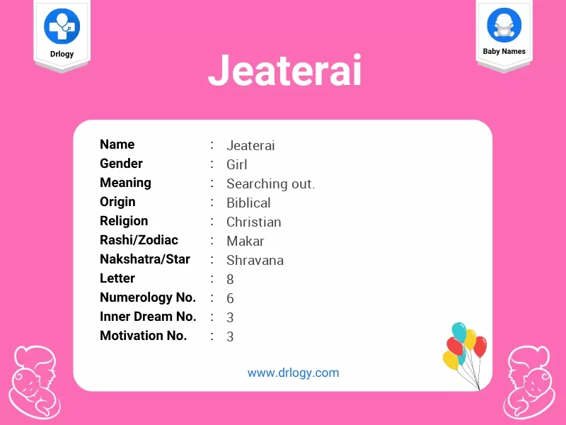 Jeaterai Name Meaning