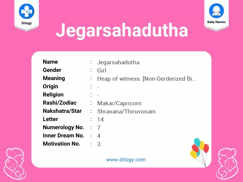 Jegarsahadutha Name Meaning