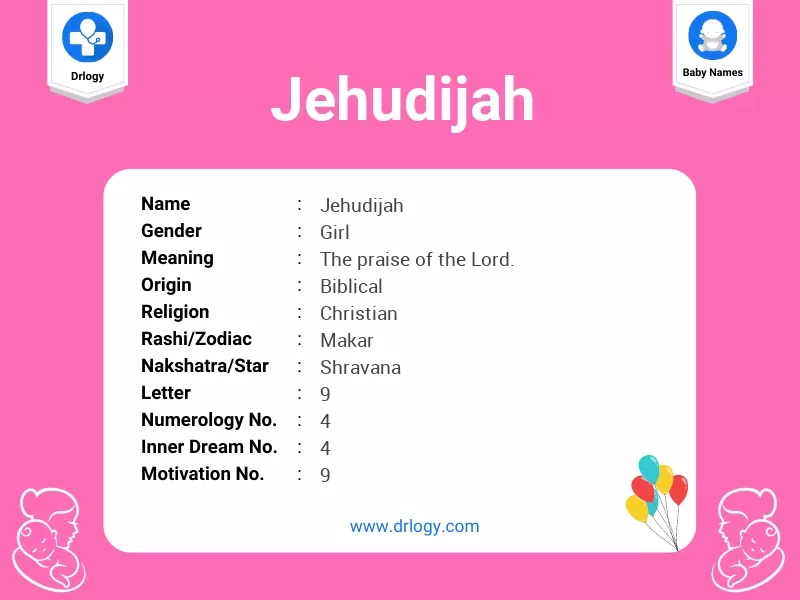 Jehudijah Name Meaning