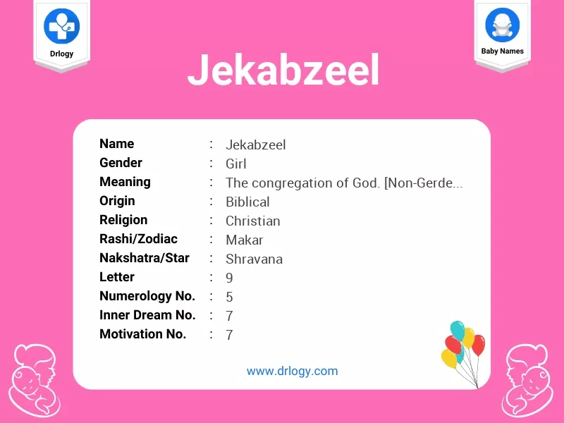 Jekabzeel Name Meaning