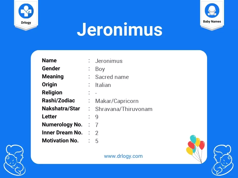 Jeronimus Name Meaning