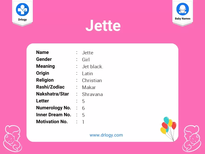 Jette Name Meaning