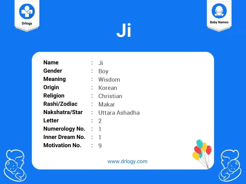 Ji Name Meaning