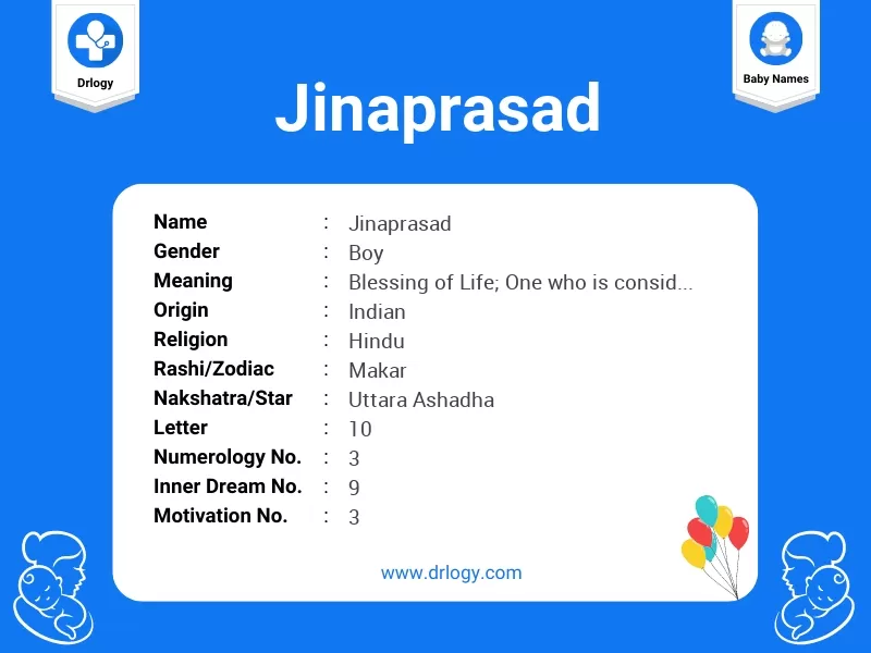 Jinaprasad Name Meaning