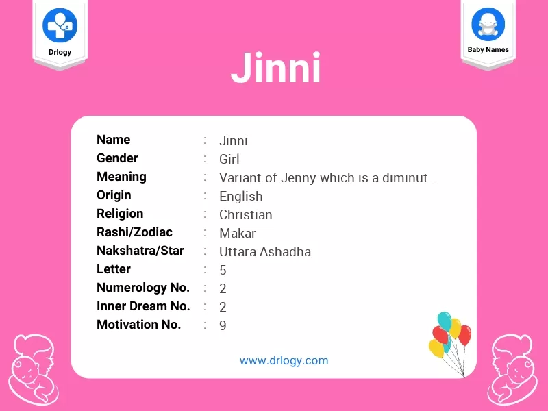 Jinni Name Meaning
