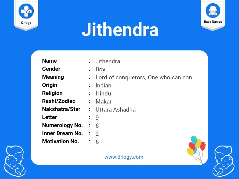 Jithendra Name Meaning
