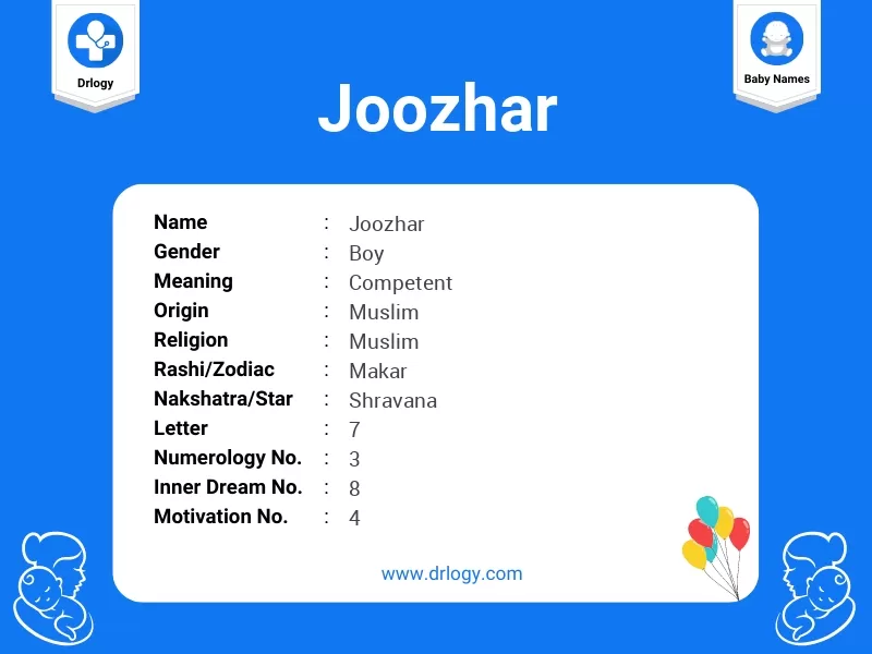 Joozhar Name Meaning