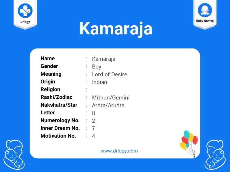 Kamaraja Name Meaning