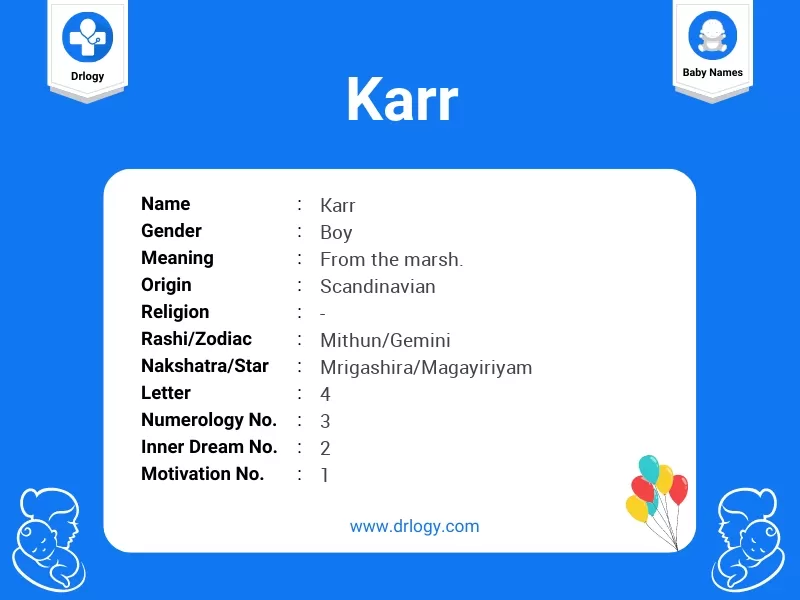 Karr Name Meaning