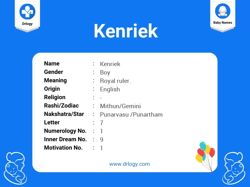 Kenriek Name Meaning
