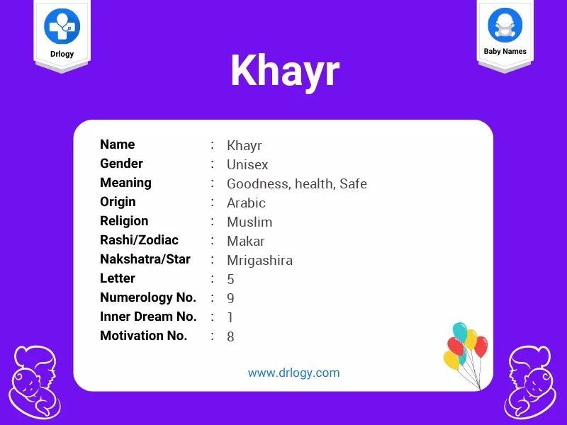 Khayr Name Meaning