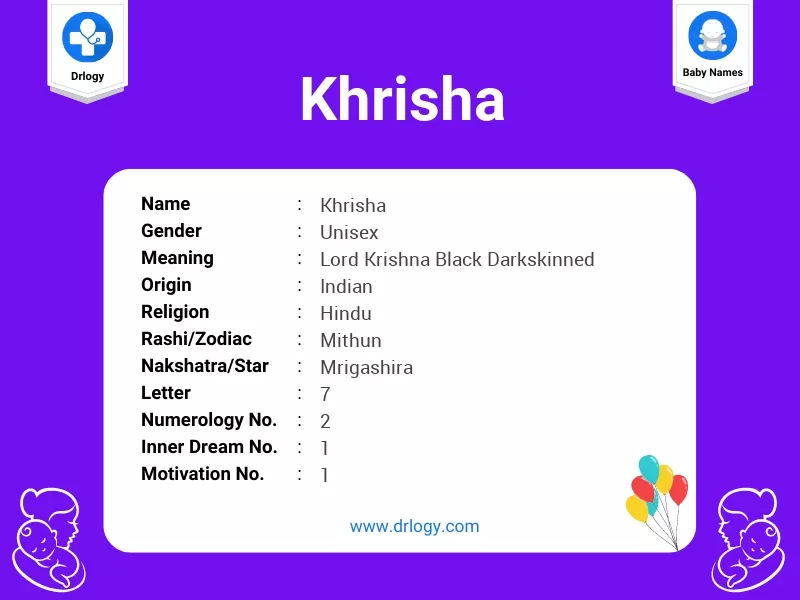 Khrisha Name Meaning