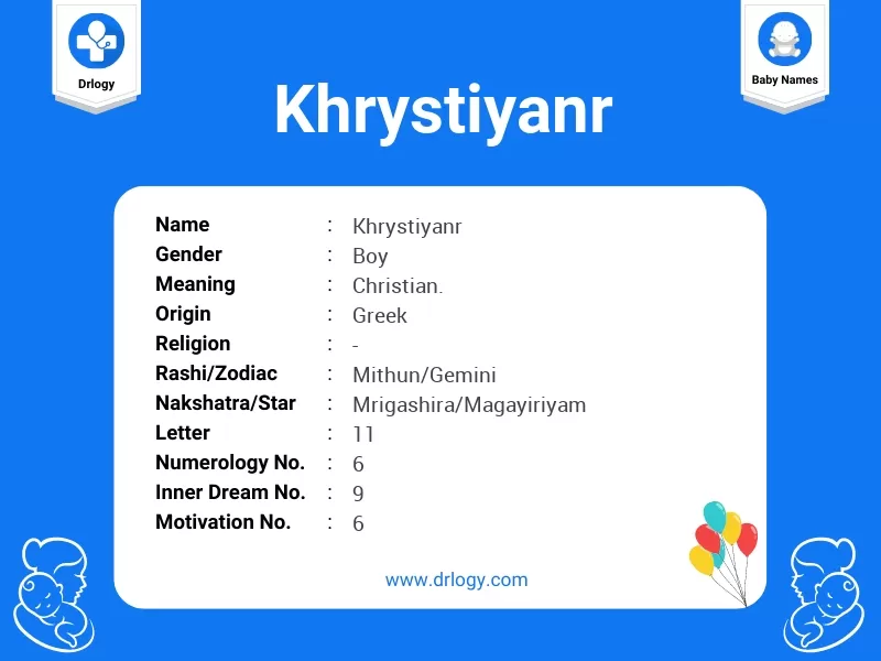 Khrystiyanr Name Meaning