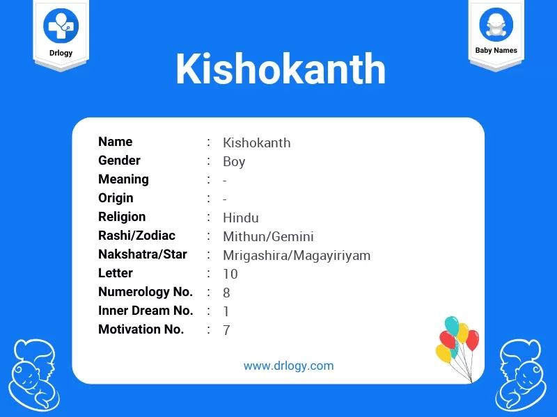 Kishokanth Name Meaning
