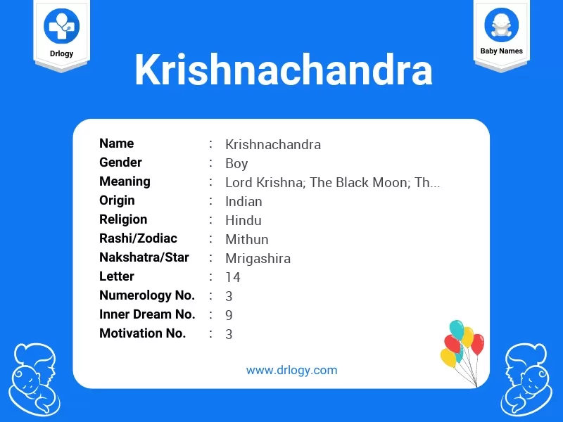 Krishnachandra Name Meaning