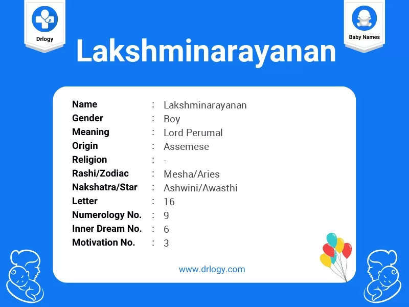Lakshminarayanan Name Meaning
