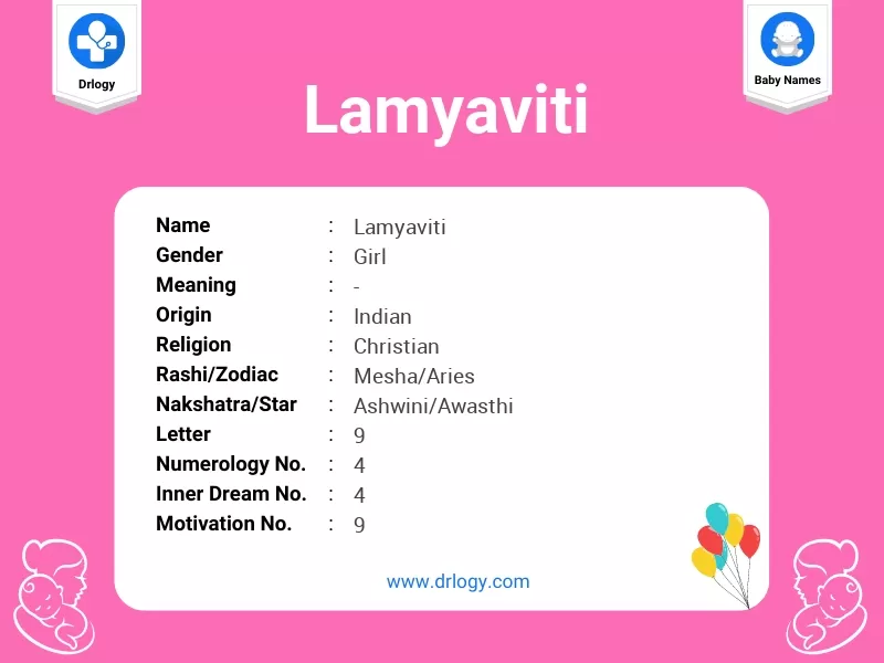 Lamyaviti Name Meaning