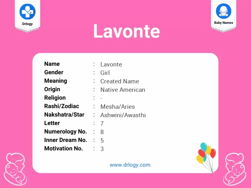 Lavonte Name Meaning