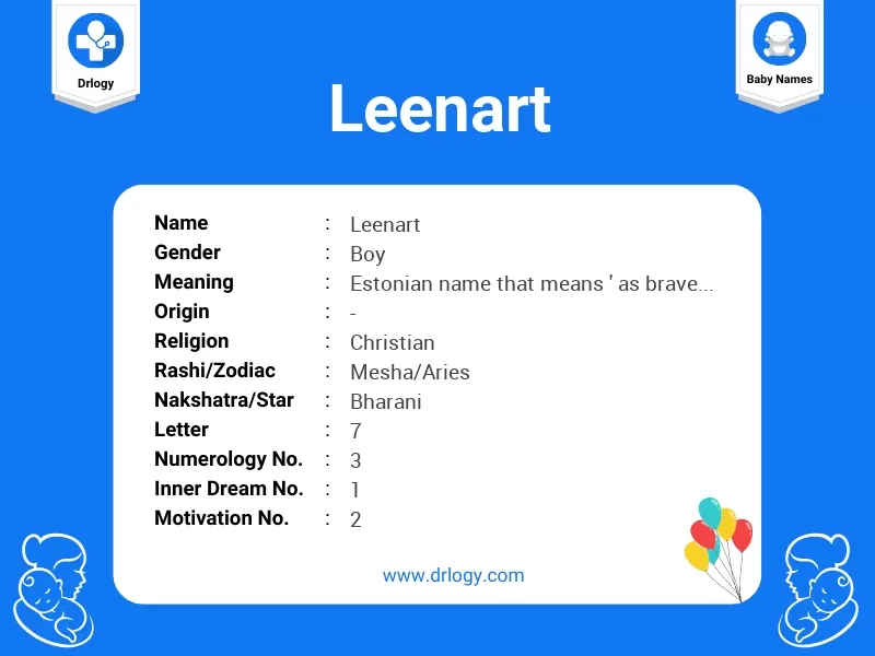 Leenart Name Meaning