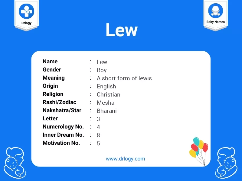 Lew Name Meaning