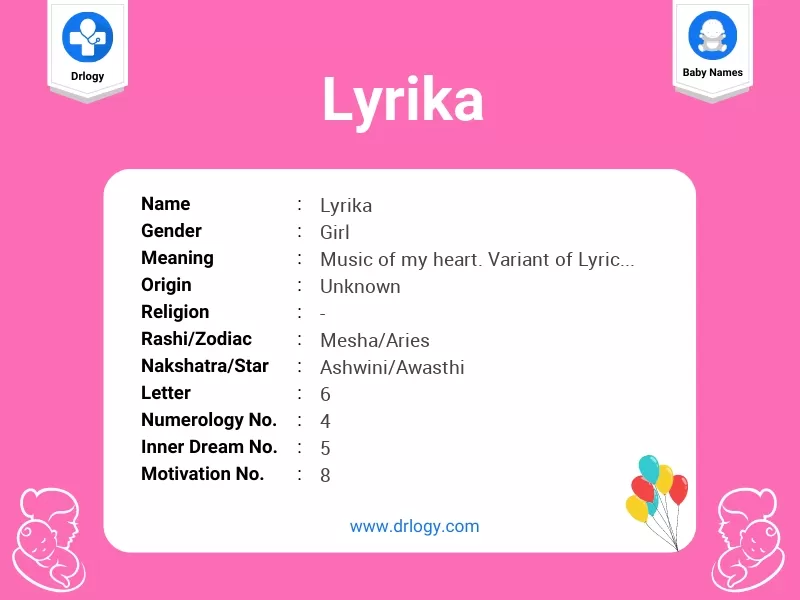 Lyrika Name Meaning