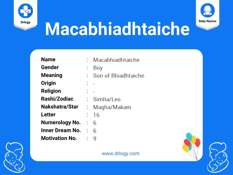 Macabhiadhtaiche Name Meaning