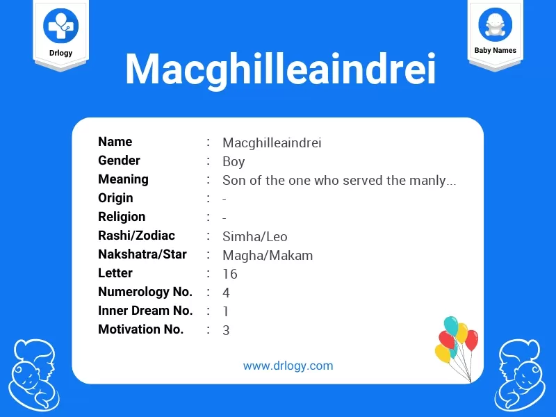 Macghilleaindrei Name Meaning