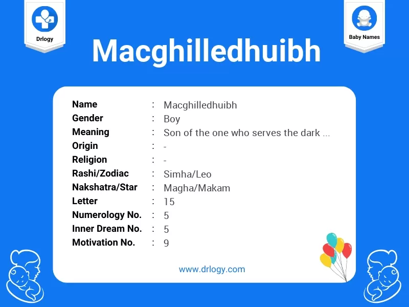 Macghilledhuibh Name Meaning