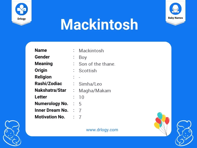 Mackintosh Name Meaning