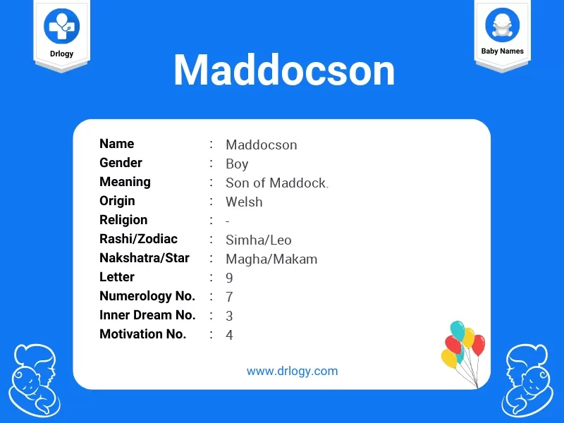 Maddocson Name Meaning