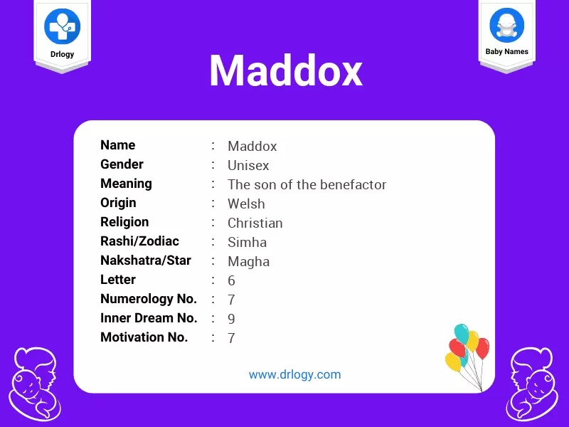 Maddox Name Meaning