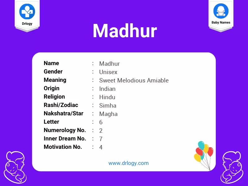 Madhur Name Meaning