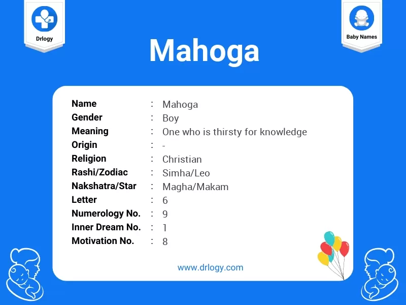 Mahoga Name Meaning