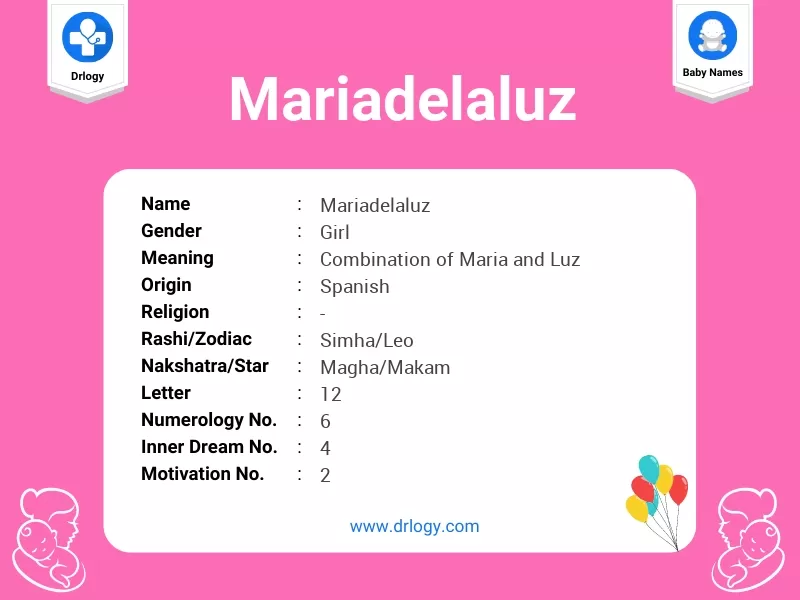 Mariadelaluz Name Meaning
