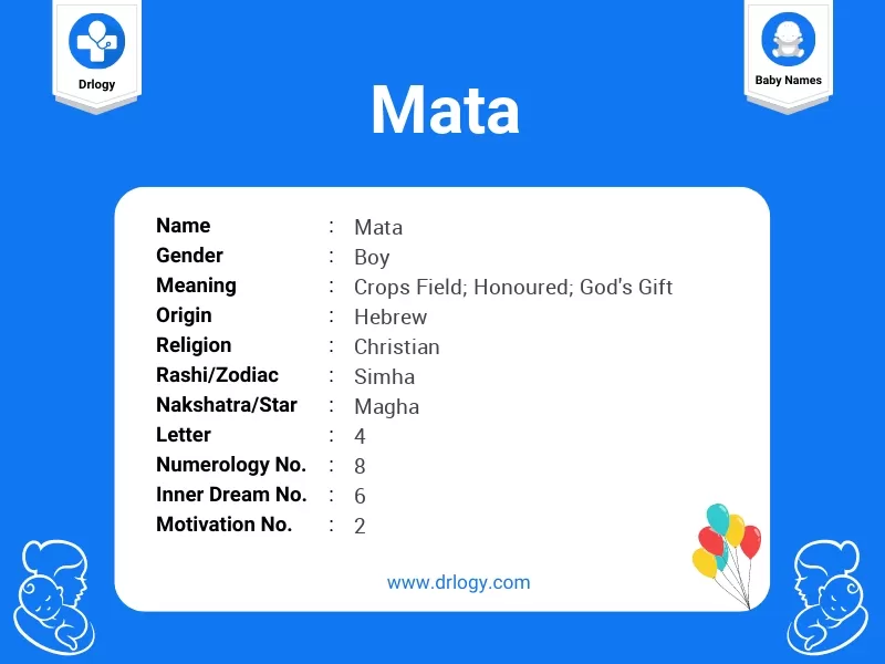 Mata Name Meaning