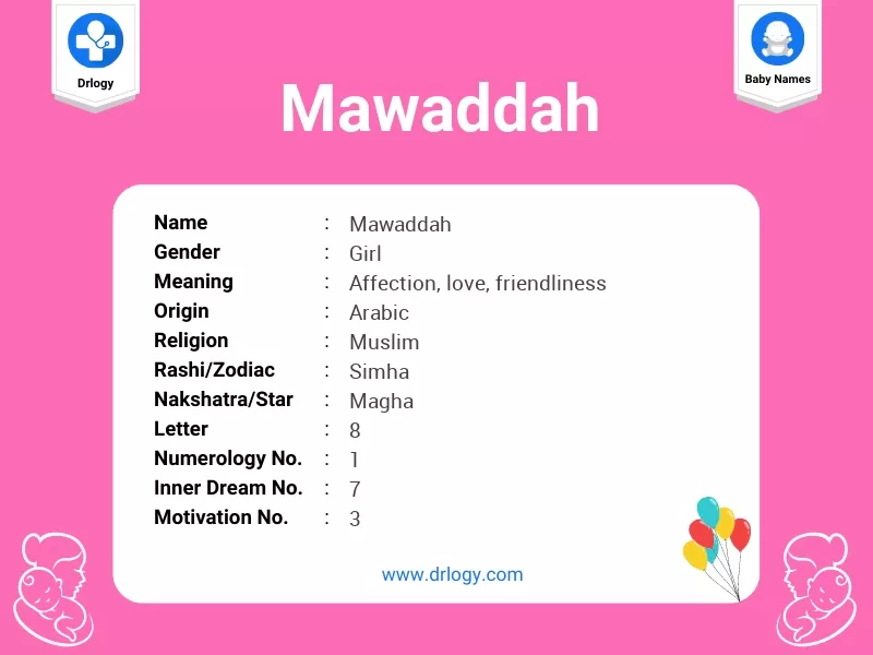 Mawaddah Name Meaning