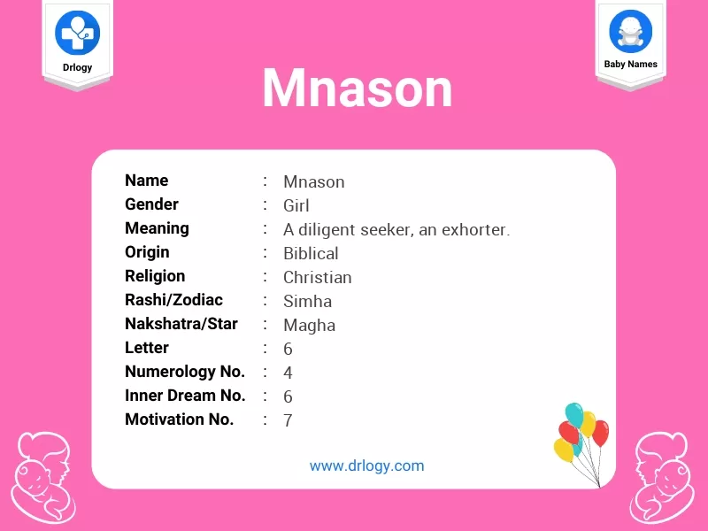 Mnason Name Meaning