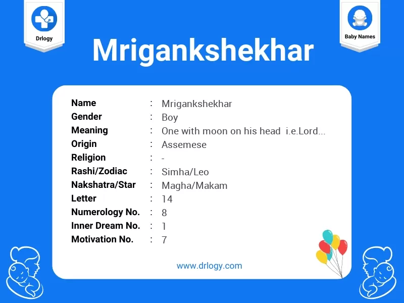 Mrigankshekhar Name Meaning