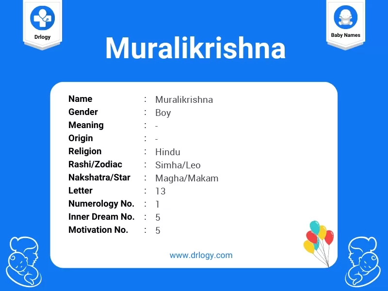 Muralikrishna Name Meaning