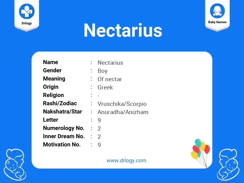 Nectarius Name Meaning
